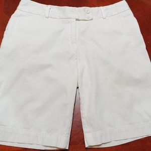 Women's Shorts, George, London Fit, White, W-15 1/2", L-18 1/2", Inseam 9",